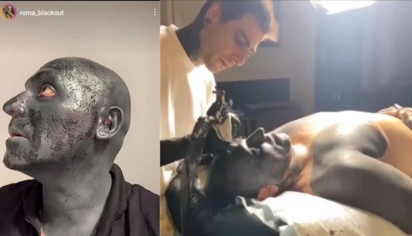 Proyecto antirracismo: hombre se tatúa la cara completa de negro y seguirá con todo su cuerpo