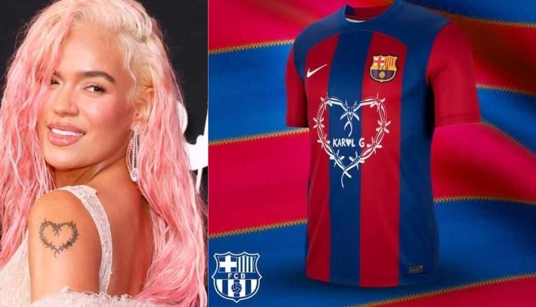  Karol G presente en el  clásico Barcelona vs Real Madrid 