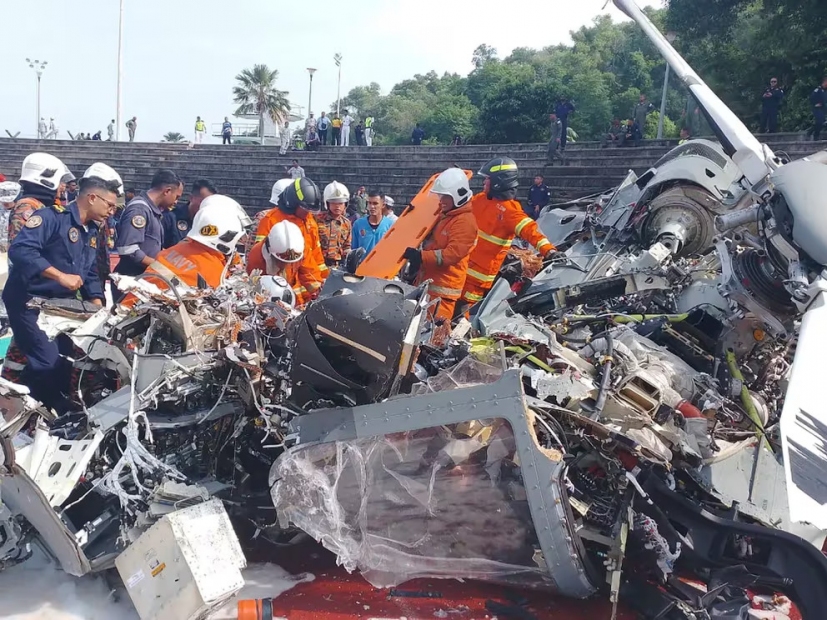 ¡Tragedia en Malasia! Dos Helicópteros de la Marina chocaron entre sí