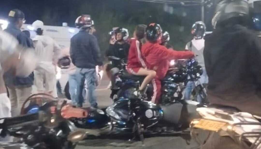 Con accidente de tránsito, continúan los 'piques' ilegales en Dosquebradas