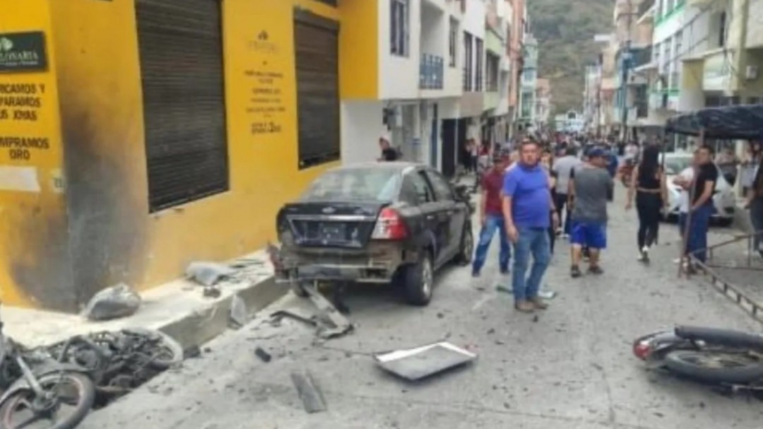 Imágenes de la explosión de moto bomba en Samaniego, Nariño