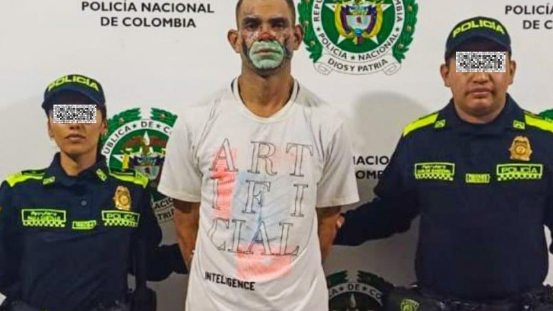 Capturado 'Wasson', presunto atracador que operaba en Ibagué con la cara pintada