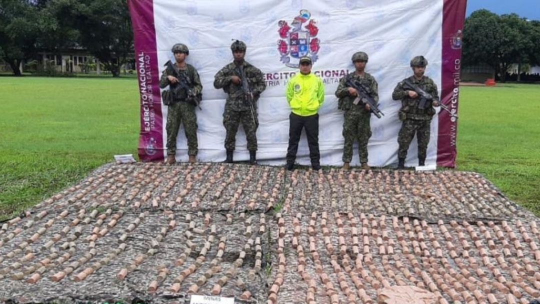 Desmantelado gigantesco depósito ilegal con más de 1.000 explosivos en Putumayo