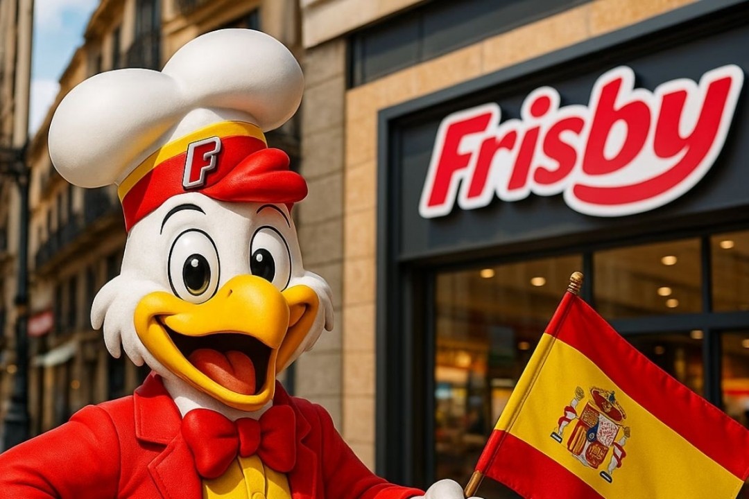 Frisby denuncia uso no autorizado de su marca en España: copiaron el logo y diseño del famoso pollo