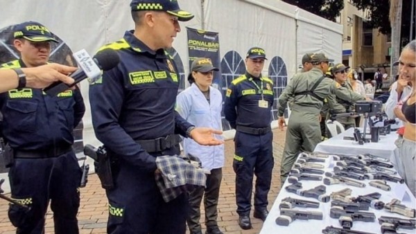 Más de 170 armas de fuego han sido incautadas en Pereira por la Policía 