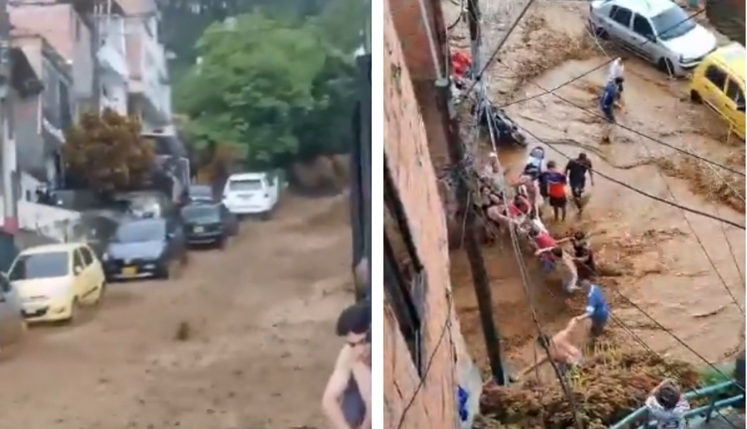 Fuertes lluvias en Medellín provocan inundaciones y vías colapsadas