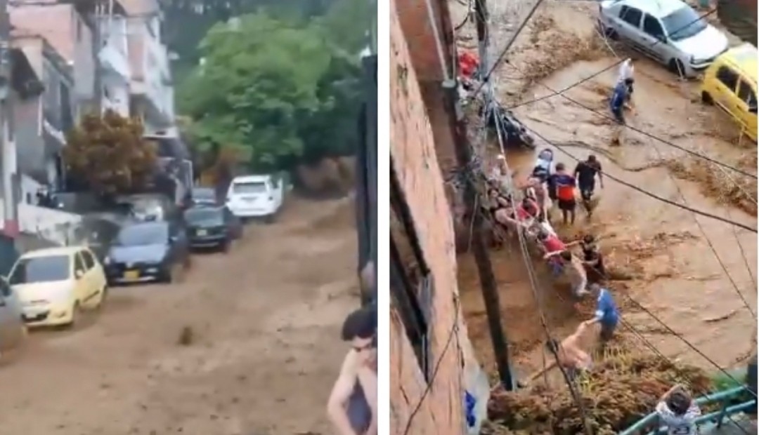 Fuertes lluvias en Medellín provocan inundaciones y vías colapsadas