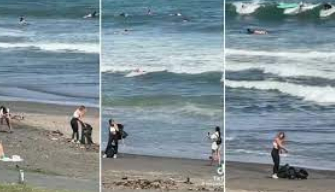 Influencer fingió recoger basura de la playa para tener más seguidores