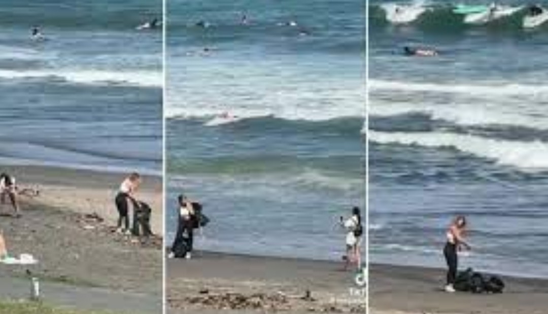 Influencer fingió recoger basura de la playa para tener más seguidores