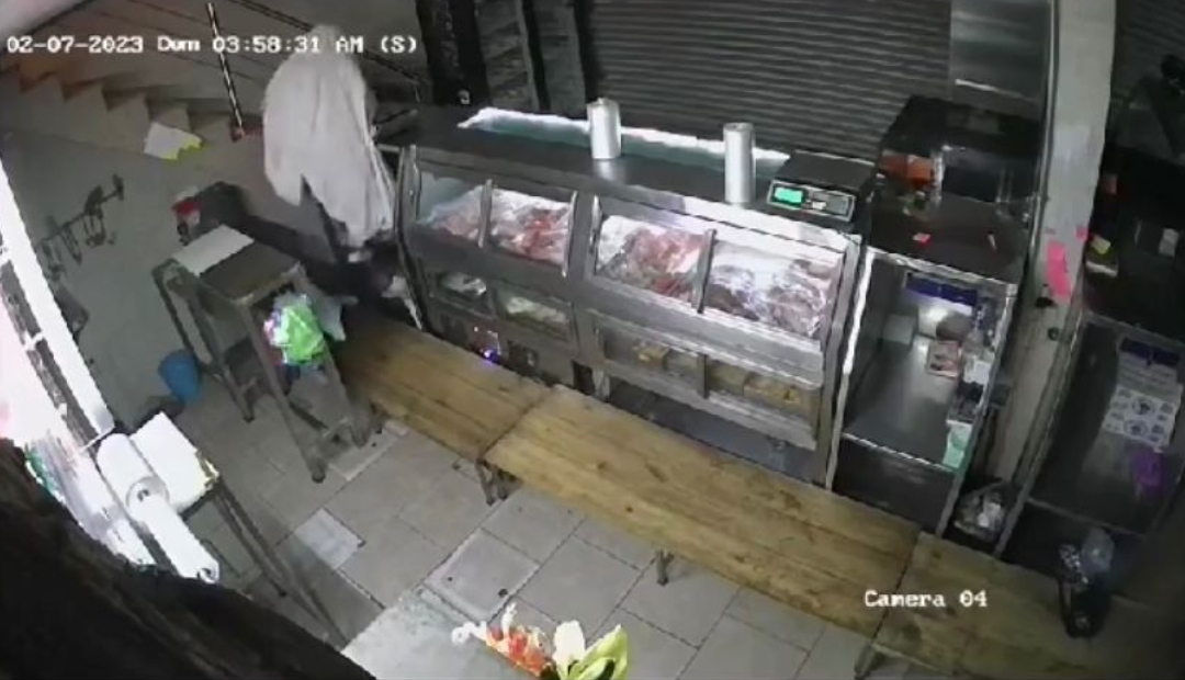 Hombre se disfrazó de “fantasma” para robar una carnicería