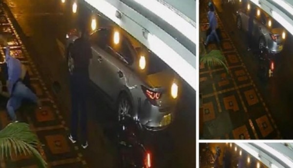 Al parecer un funcionario de la Gobernación de Risaralda agrede a un motociclista 