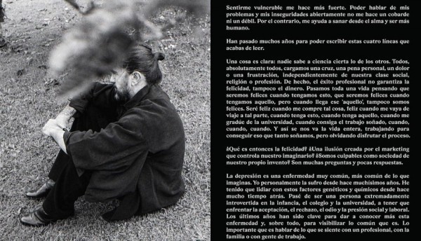 Juanes sobre la depresión, “yo personalmente la sufro desde hace muchísimos años”