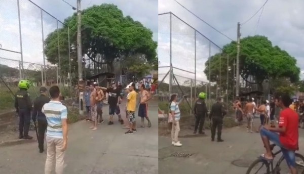 Asonada en el municipio de La Virginia dejó dos policías heridos y tres civiles