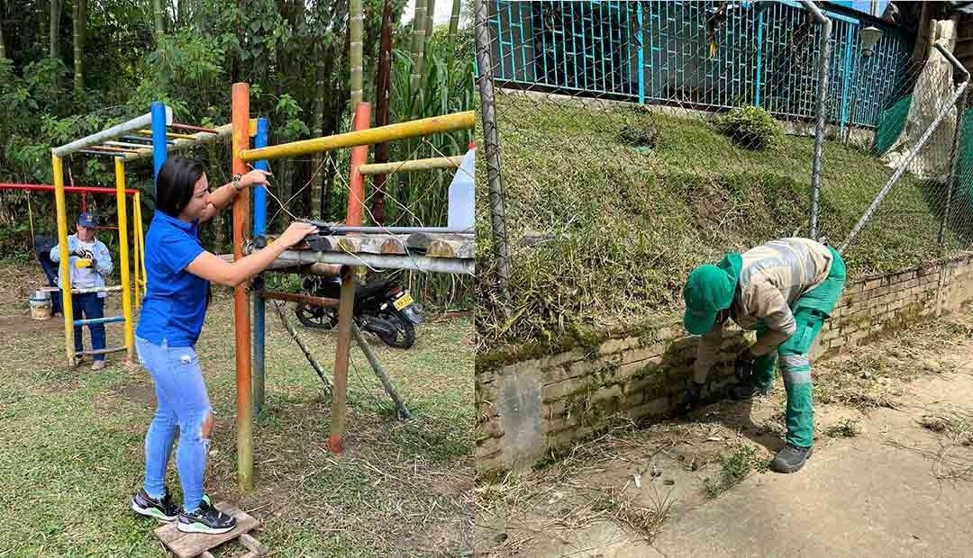 Aseo Pereira sigue con su misión de limpiar y embellecer los parques de Pereira