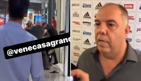 Violenta pelea entre dirigente e hincha de Flamengo