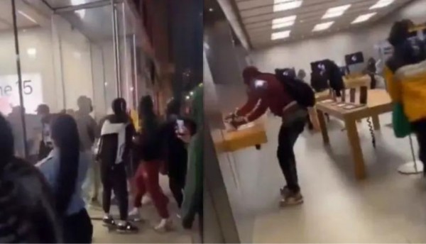 Video: enmascarados saquearon una tienda de Apple en Filadelfia, Estados Unidos