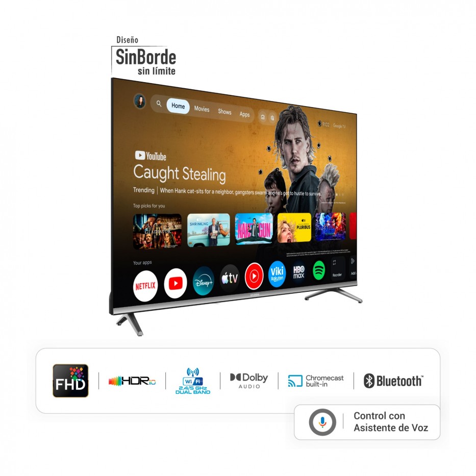 Televisor HYUNDAI 43 Smart Google TV FHD QLED