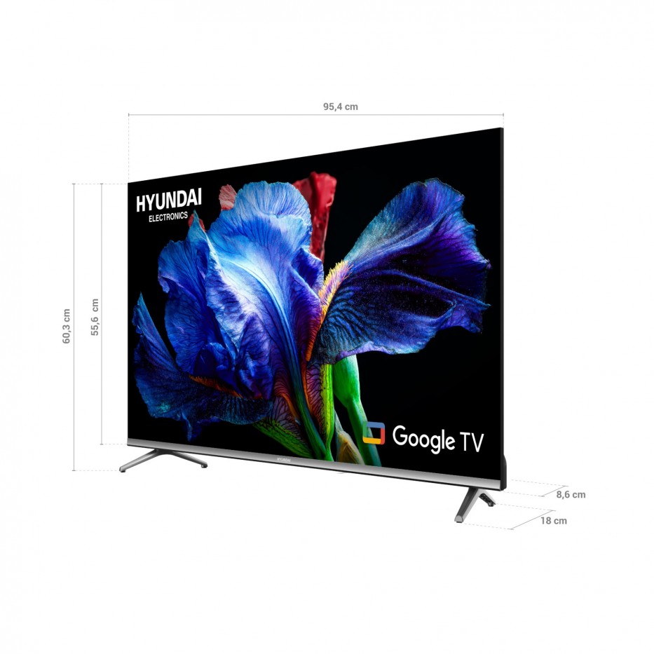 Televisor HYUNDAI 43 Smart Google TV FHD QLED