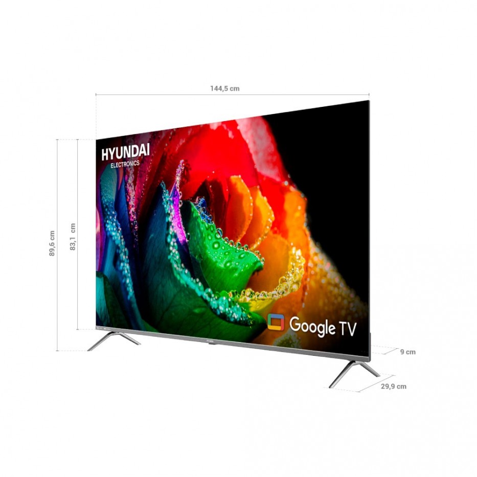 Televisor HYUNDAI 65 Smart Google TV UHD QLED