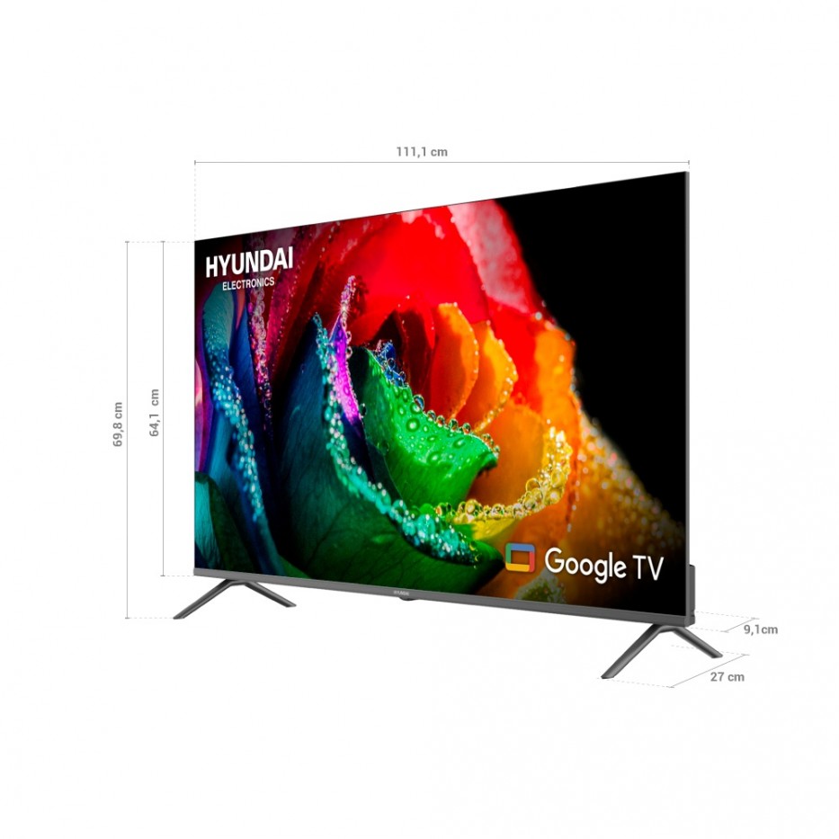 Televisor HYUNDAI 50 Smart Google TV UHD QLED