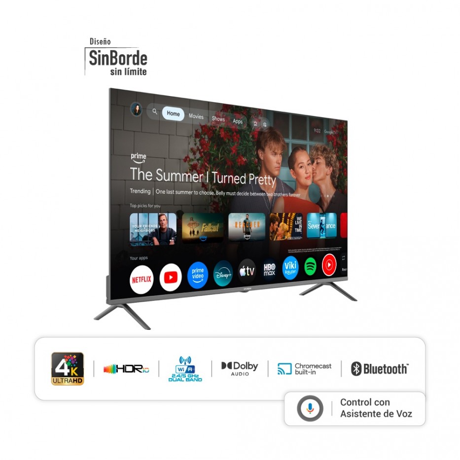 Televisor HYUNDAI 50 Smart Google TV UHD QLED