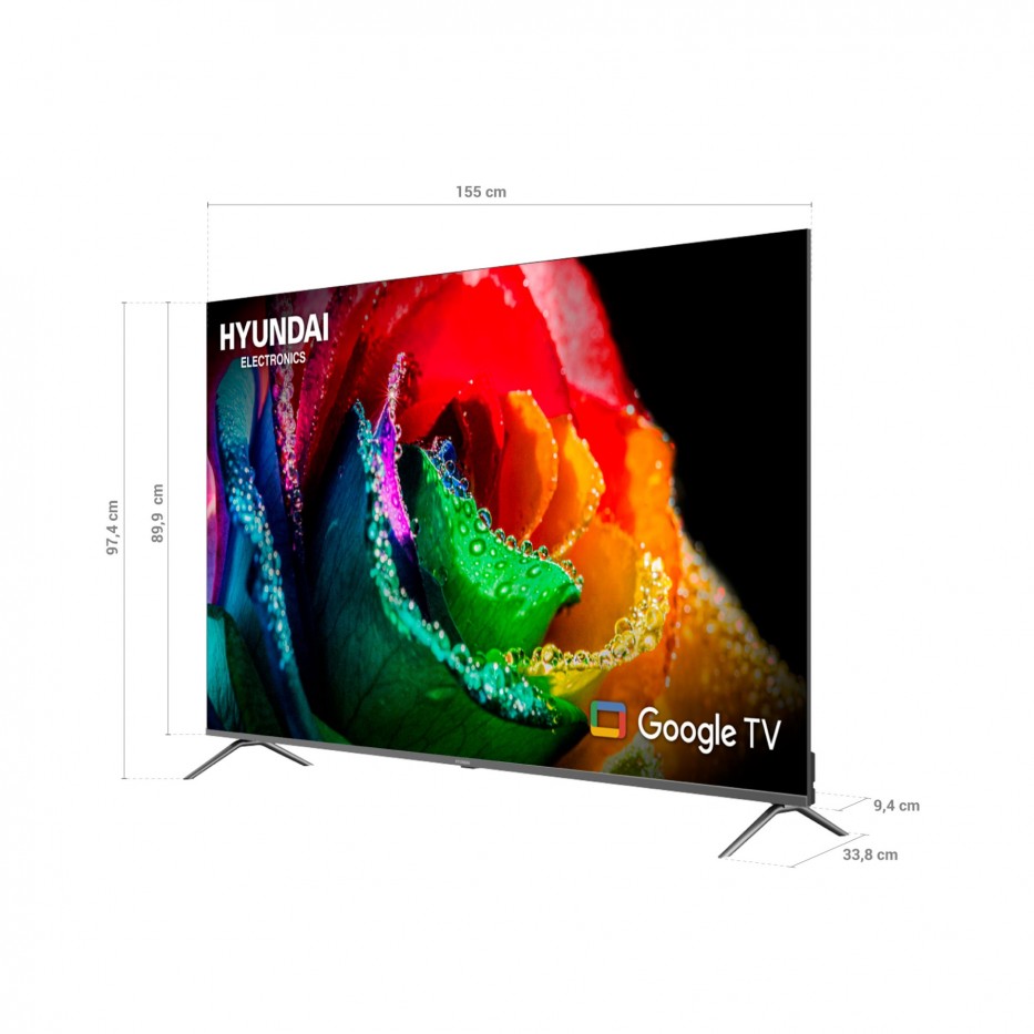 Televisor HYUNDAI 70 Smart Google TV UHD QLED