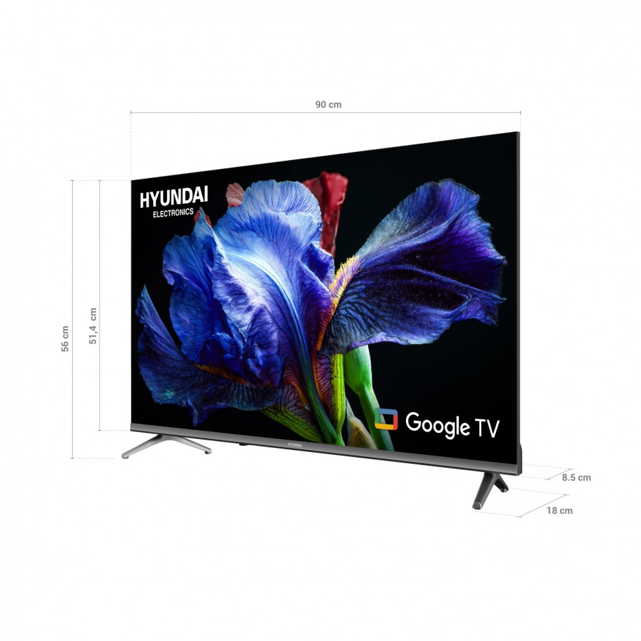 Televisor HYUNDAI 40 Smart Google TV QLED