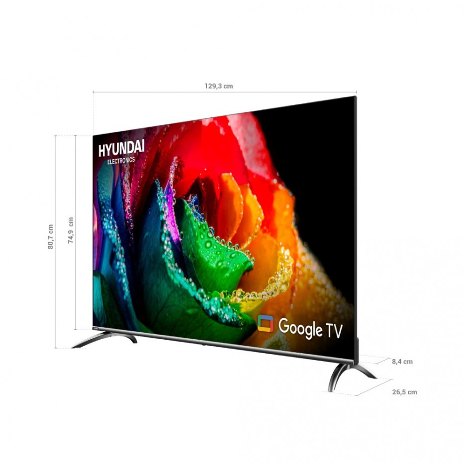Televisor HYUNDAI 58 Smart Google TV QLED