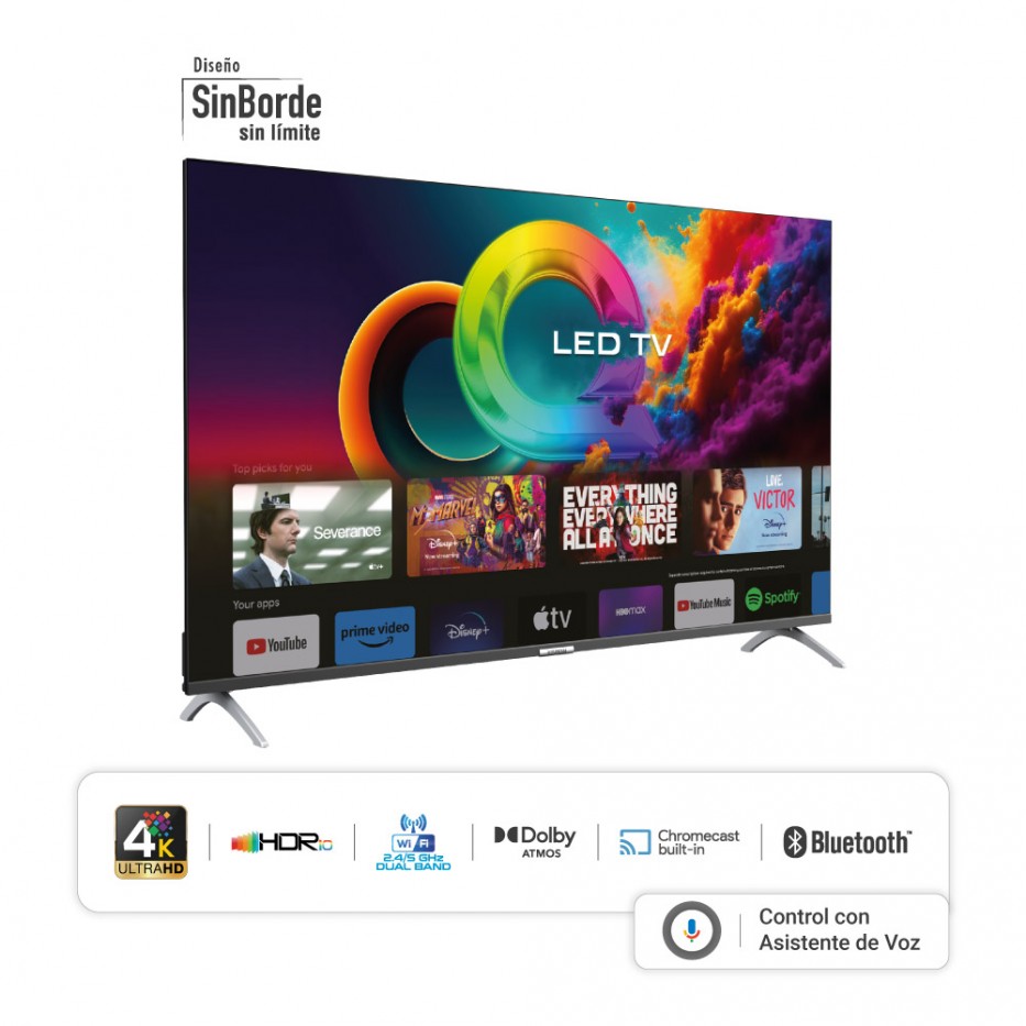 Smart TV QLED 50'' UHD 4K - Google TV