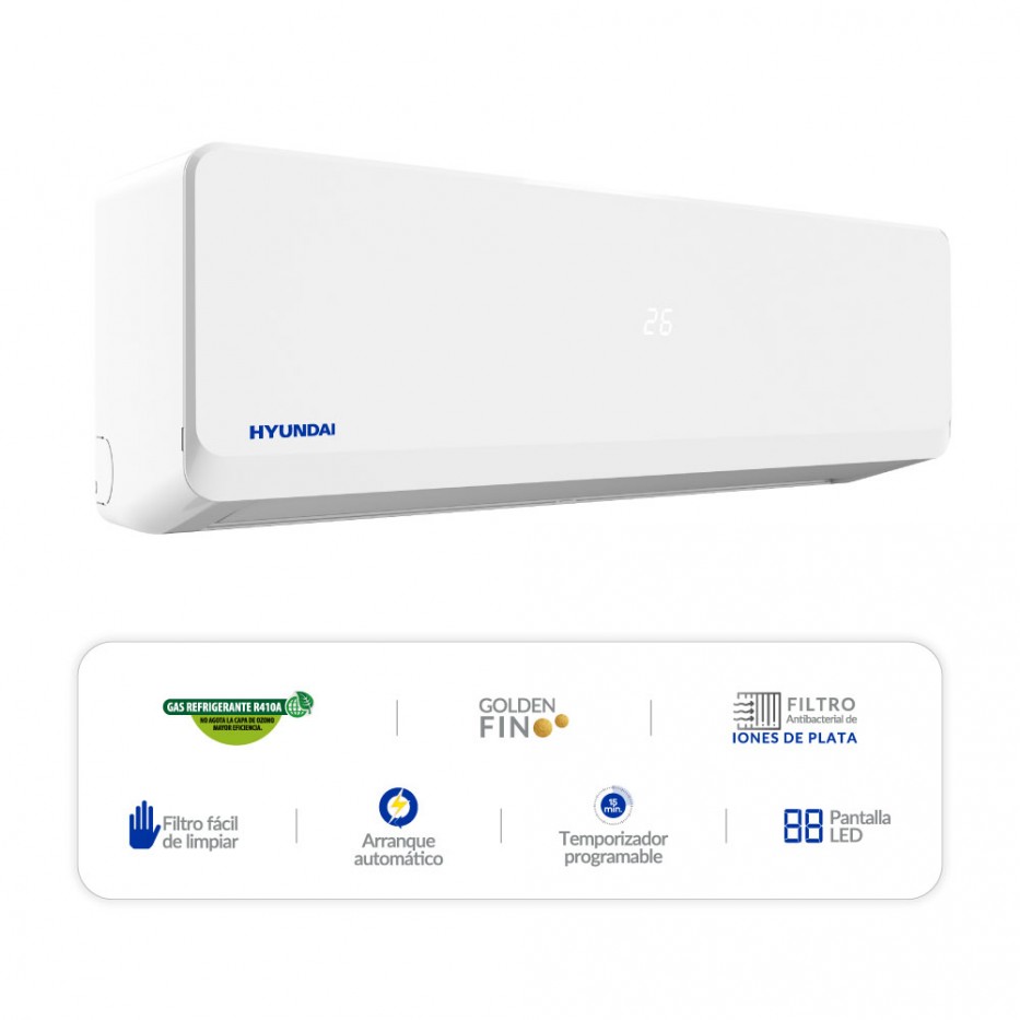 Aire Acondicionado On/Off Hyundai 12.000BTU Split 110V