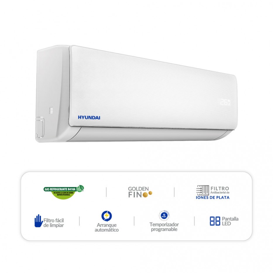Aire Acondicionado On/Off Hyundai 12.000BTU Split 110V