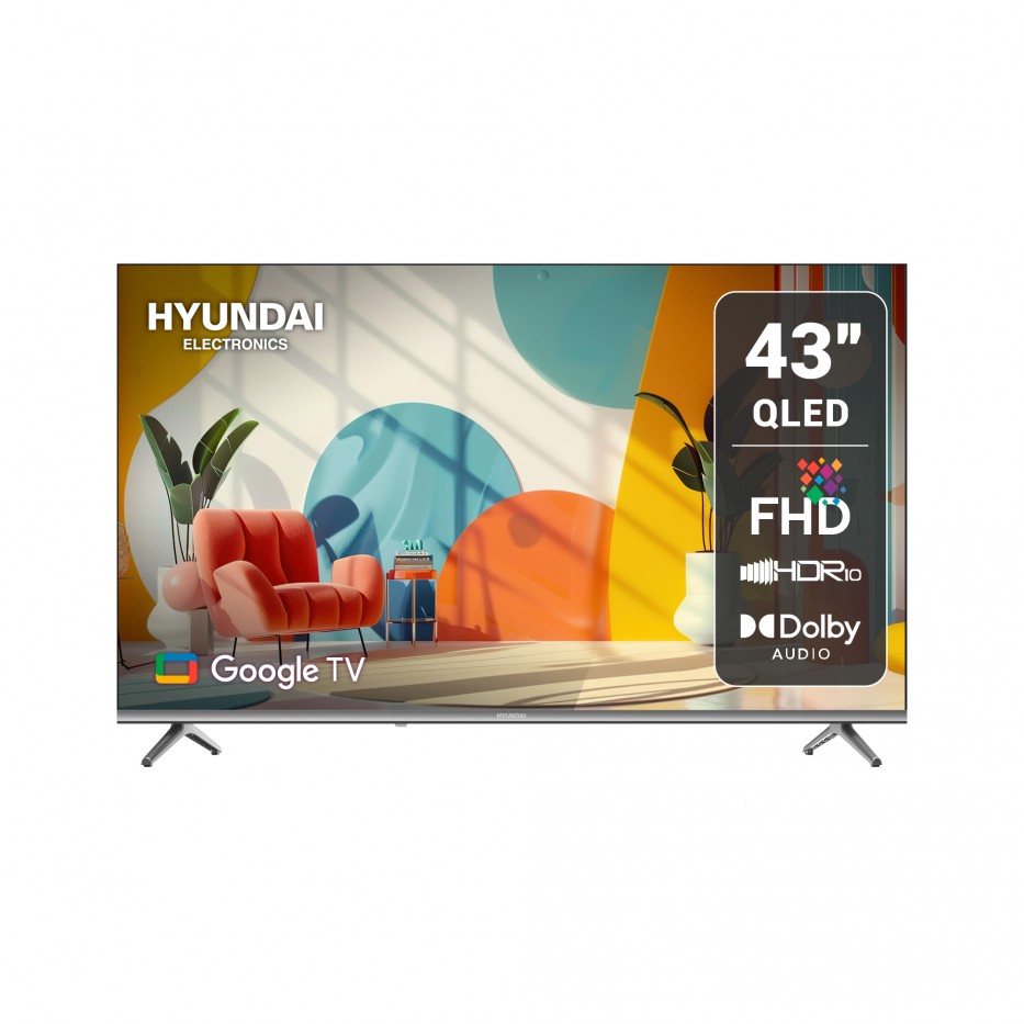 Televisor Smart QLED 43'' FHD Hyundai - Google TV