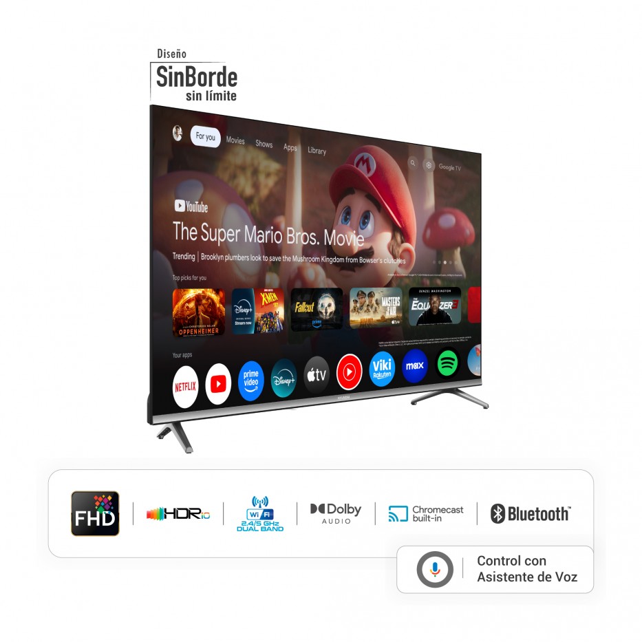 Televisor Smart QLED 43'' FHD Hyundai - Google TV