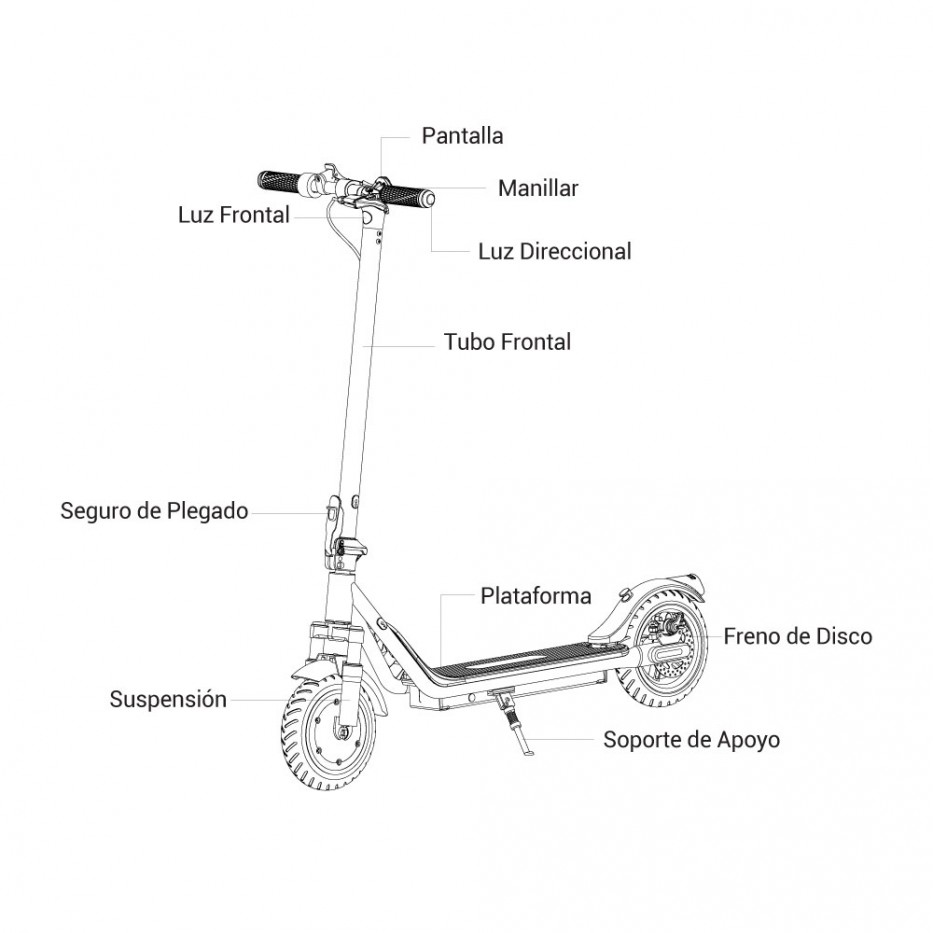 PATINETA ELECTRICA SCOORTER SCOOTY VELOCIDAD MAXIMA 25KM/H AUTONOMIA DE 25 KM