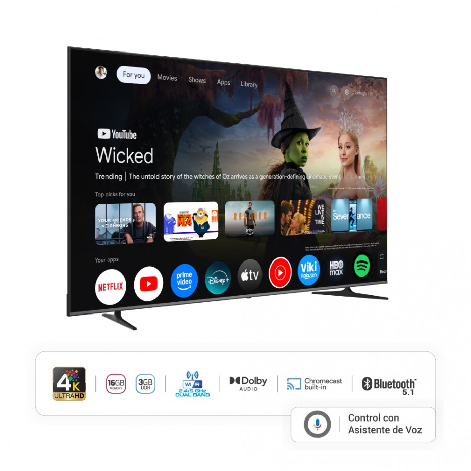 Televisor MINI QLED HYUNDAI 100 GOOGLE TV