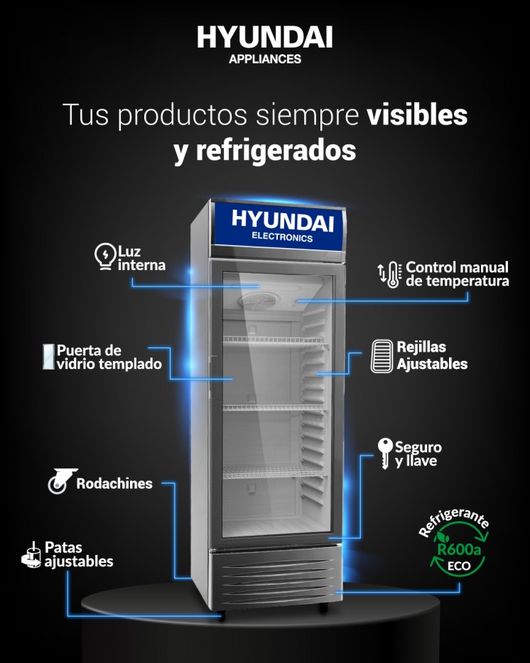 Nevera Vitrina HYUNDAI No Frost 330 LT