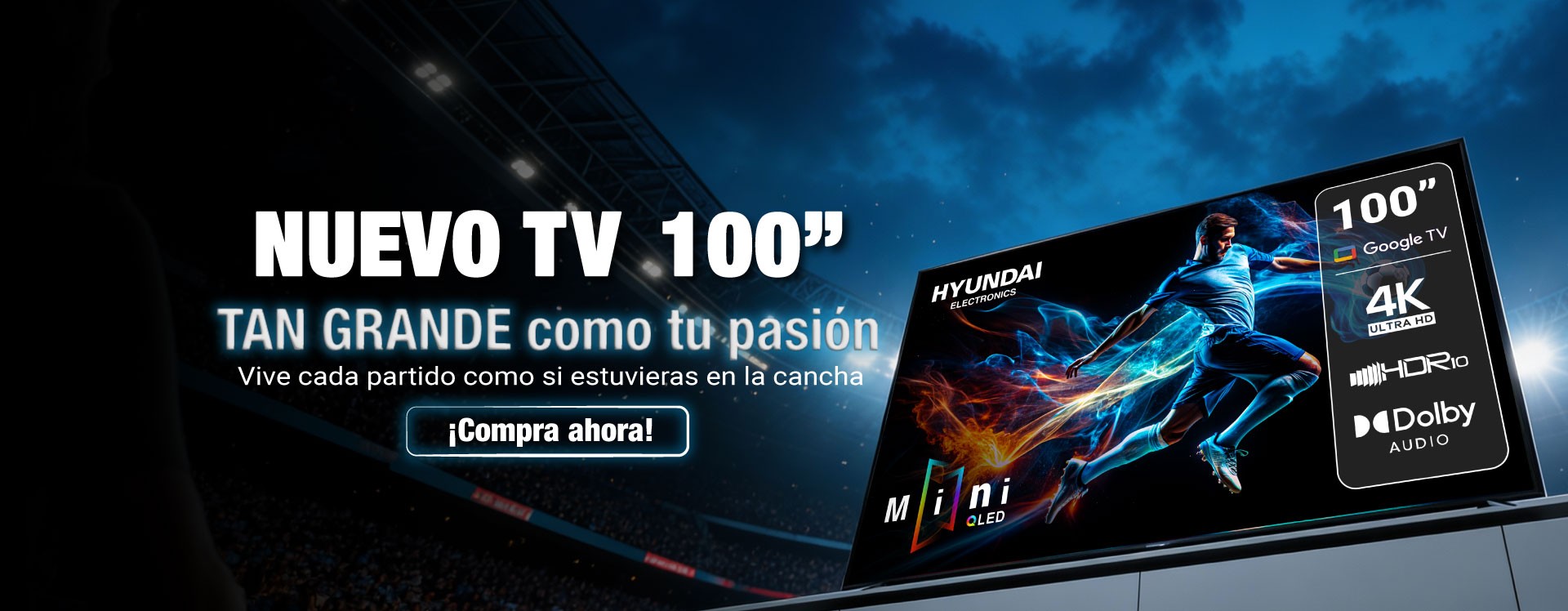 Banner de 100 pulgadas