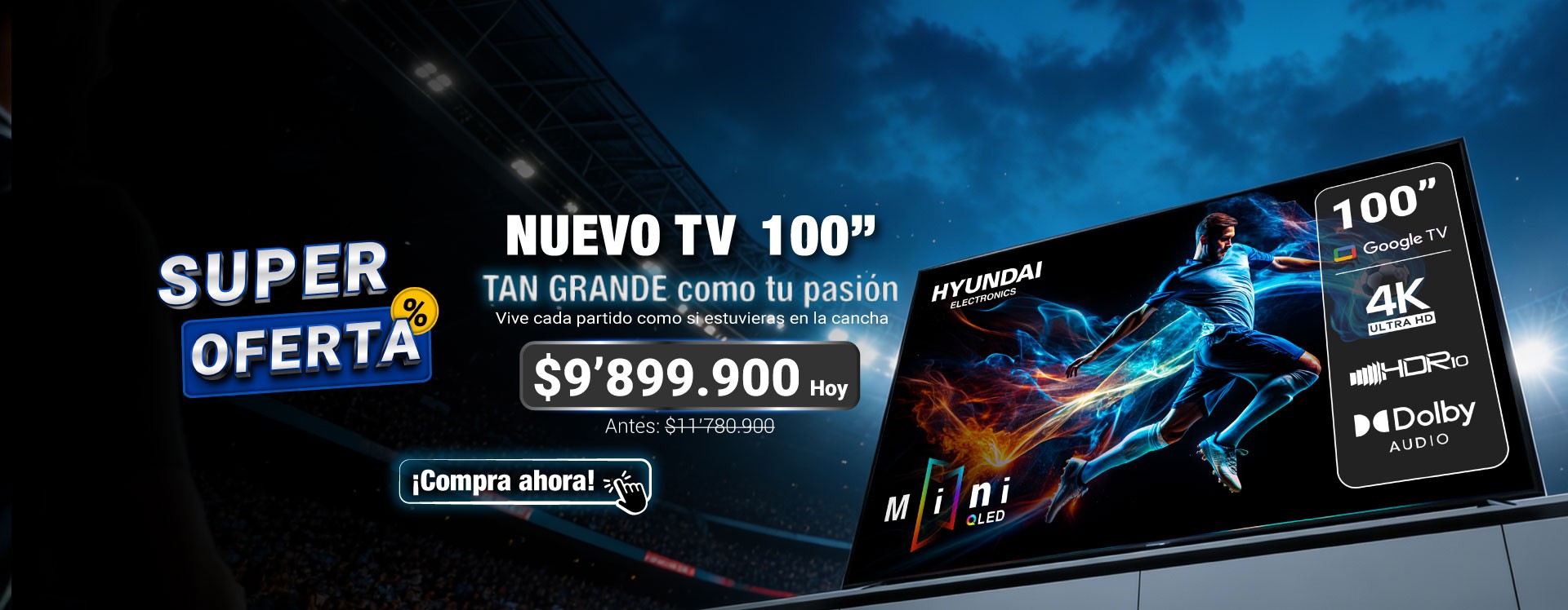 Banner de 100 PULGADAS