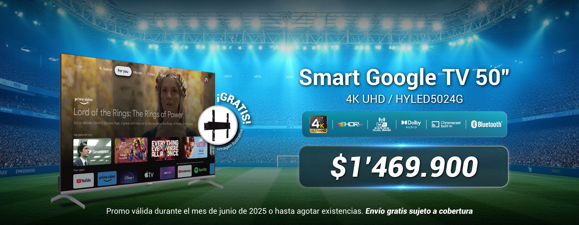 Banner de Banner Fanáticos - Google Tv 50