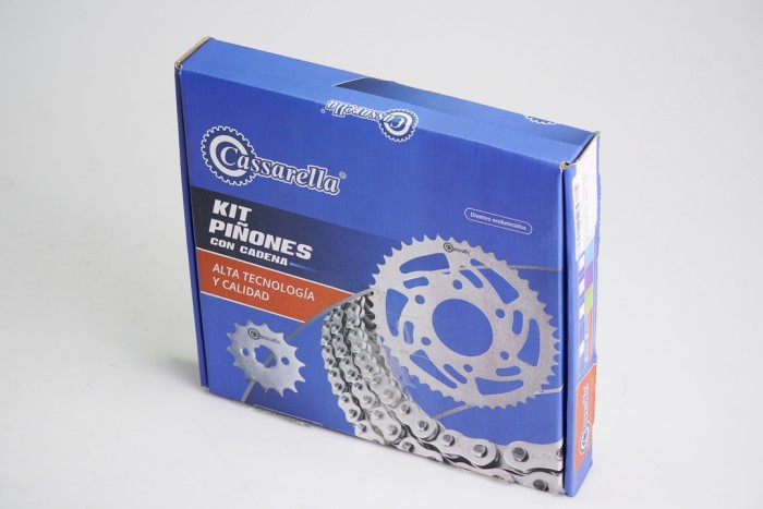 KIT CAJA CADENA - APACHE 310 6 HUECOS (PT42C - PD17C - 520 -H- 120C) DORADA CASSARELLA