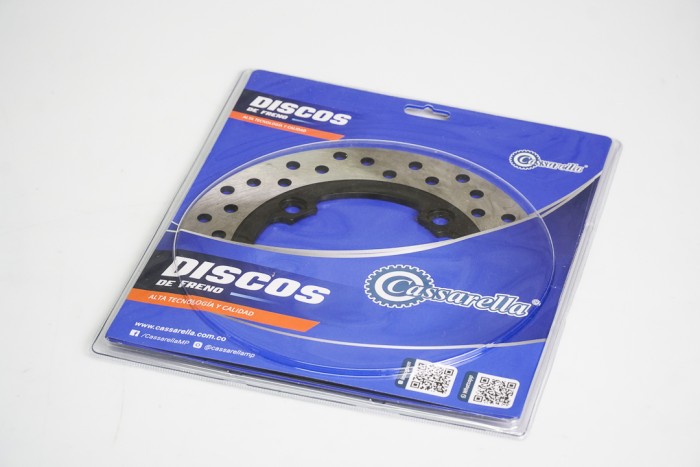DISCO FRENO TRASERO + CASSARELLA CBF150|NITRO151|CB 150 INVICTA|XRE 190|XRE 300 ABS|THRILLER 150