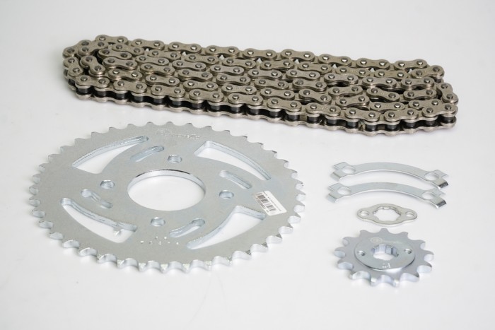 KIT CAJA CADENA - HUNK 160 4 HUECOS (PT40C-PD13C-520-H-120-C) NIQUELADA CASSARELLA