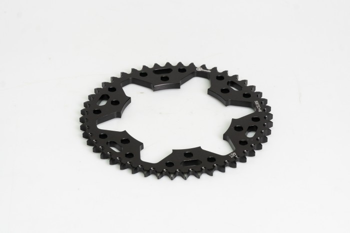 SPROCKET - 46 FZ 250 6 HUECOS PASO 428 ESTILO IRON NEGRO DURAL RACER  CASSARELLA X