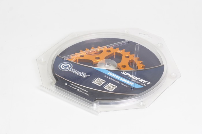 SPROCKET - 38 NKD 125 4 HUECOS PASO 428 ESTILO IRON DORADO DURAL RACER  CASSARELLA X