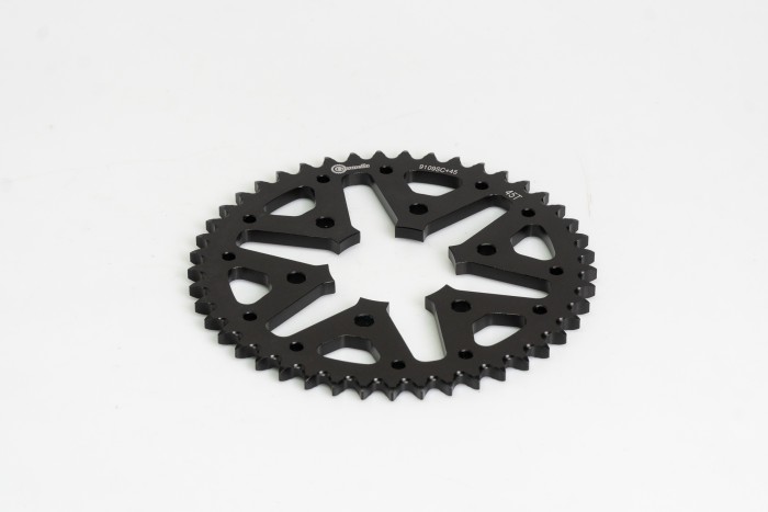 SPROCKET - 45 PULSAR 200 NS 6 HUECOS PASO 428 ESTILO IRON NEGRO DURAL RACER  CASSARELLA X