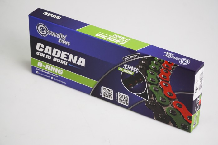 CADENA EN CAJA 520-H-112-CASSARELLA-NEGRA O'RING