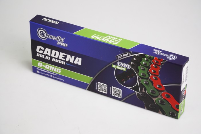 CADENA EN CAJA 520-H-120-CASSARELLA-ROJA O'RING