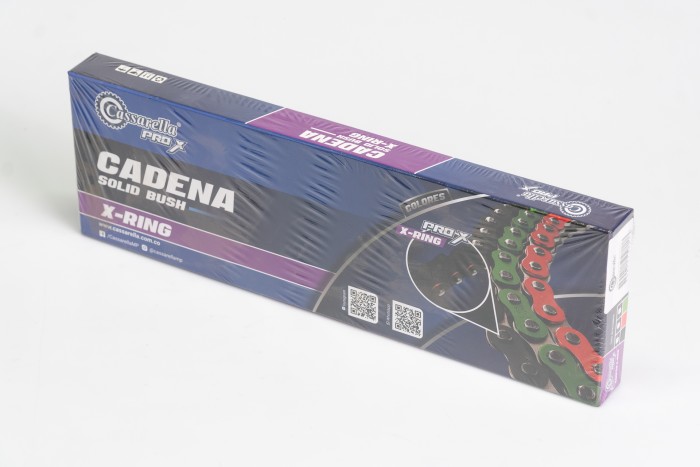 CADENA EN CAJA 525-H-120-CASSARELLA-ROJA XRING