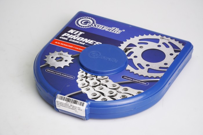 KIT CAJA CADENA - BENELLI  TNT 150 6 HUECOS (PT43C - PD14C - 428-H-132C) DORADA CASSARELLA