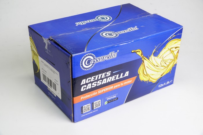 ACEITE CASSARELLA 15W50 FULL SINTETICO 4T JASO MA2 CAJA X 12 1.2 LITROS